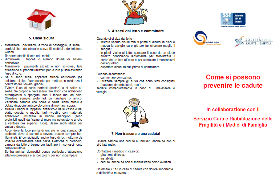 Fall prevention leaflet (Italian)