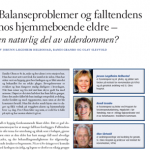 Balance and falls in home dwelling older persons (Norwegian article)
