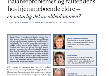 Balance and falls in home dwelling older persons (Norwegian article)