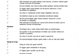 Checklist for hazards at home (Dutch)