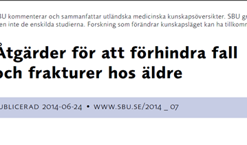 Interventions for preventing falls in home-dwelling older people (Swedish document)