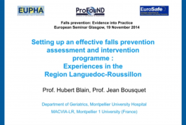 EUPHA/ProFouND Seminar Presentations-Hubert Blain & Jean Bousquet