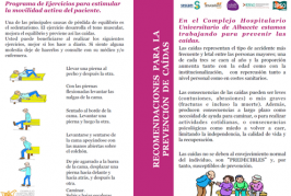 Información al paciente y cuidadores: Recomendaciones prevención de caídas (Complejo Hospitalario Universitario de Albacete, Spanish)