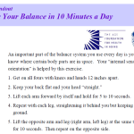 Improve your balance in 10 mins a day leaflet for older people (English)